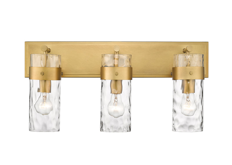 Fontaine 3 Light 24" Vanity in Rubbed Brass