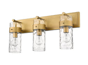 Fontaine 3 Light 24" Vanity in Rubbed Brass