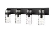 Fontaine 4 Light 34" Vanity in Matte Black