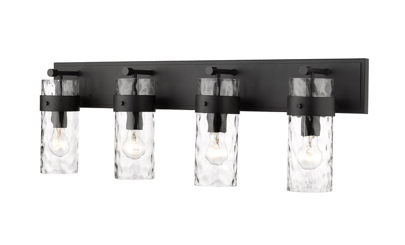 Fontaine 4 Light 34" Vanity in Matte Black