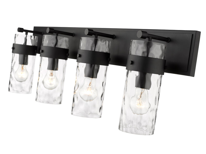 Fontaine 4 Light 34" Vanity in Matte Black