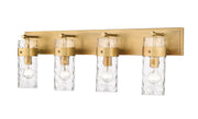 Fontaine 4 Light 34" Vanity in Rubbed Brass