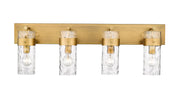 Fontaine 4 Light 34" Vanity in Rubbed Brass