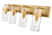 Fontaine 4 Light 34" Vanity in Rubbed Brass