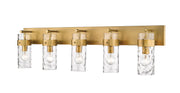 Fontaine 5 Light 44" Vanity in Rubbed Brass