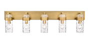 Fontaine 5 Light 44" Vanity in Rubbed Brass