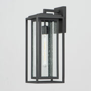 Cabana 1 Light Large Outdoor Wall Sconce in Black