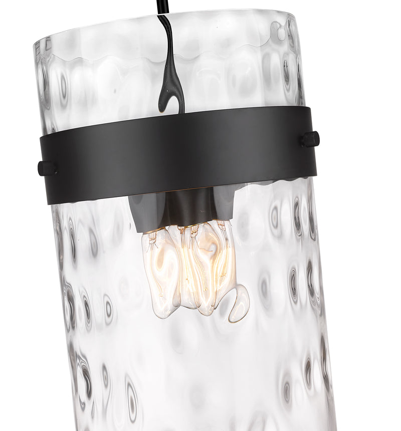 Fontaine 4 Light 13" Pendant in Matte Black