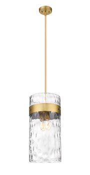 Fontaine 4 Light 13" Pendant in Rubbed Brass