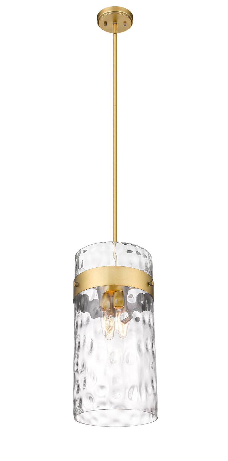 Fontaine 4 Light 13" Pendant in Rubbed Brass