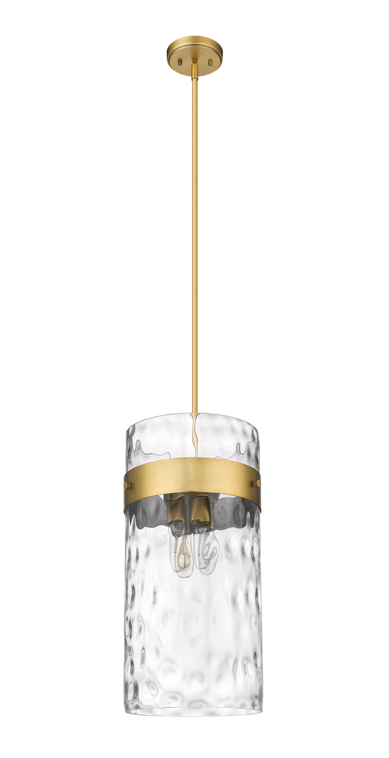 Fontaine 4 Light 13" Pendant in Rubbed Brass