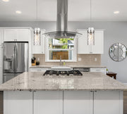 Fontaine 1 Light 6.5" Pendant in Polished Nickel in a room setting