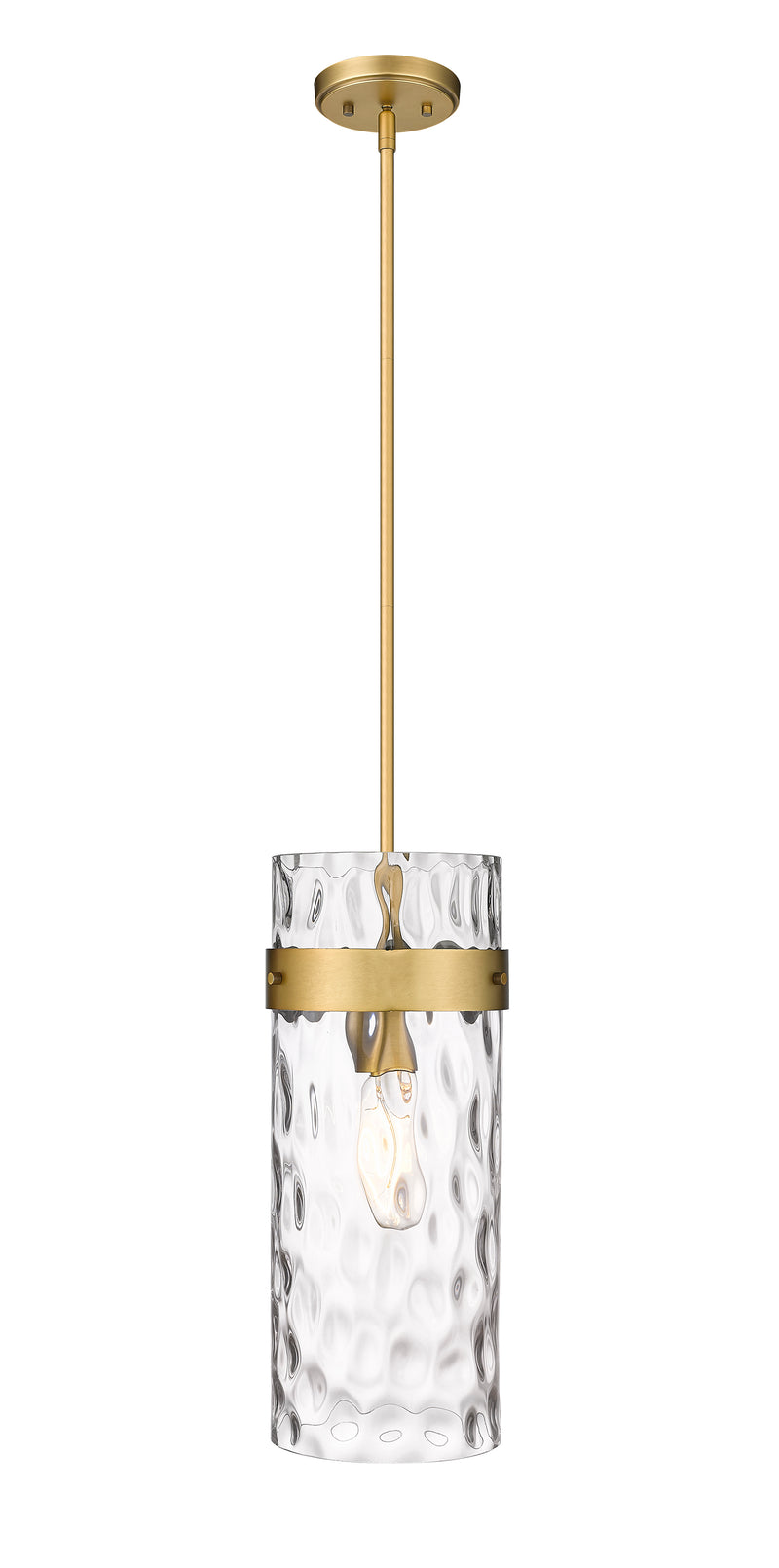 Fontaine 1 Light 6.5" Pendant in Rubbed Brass