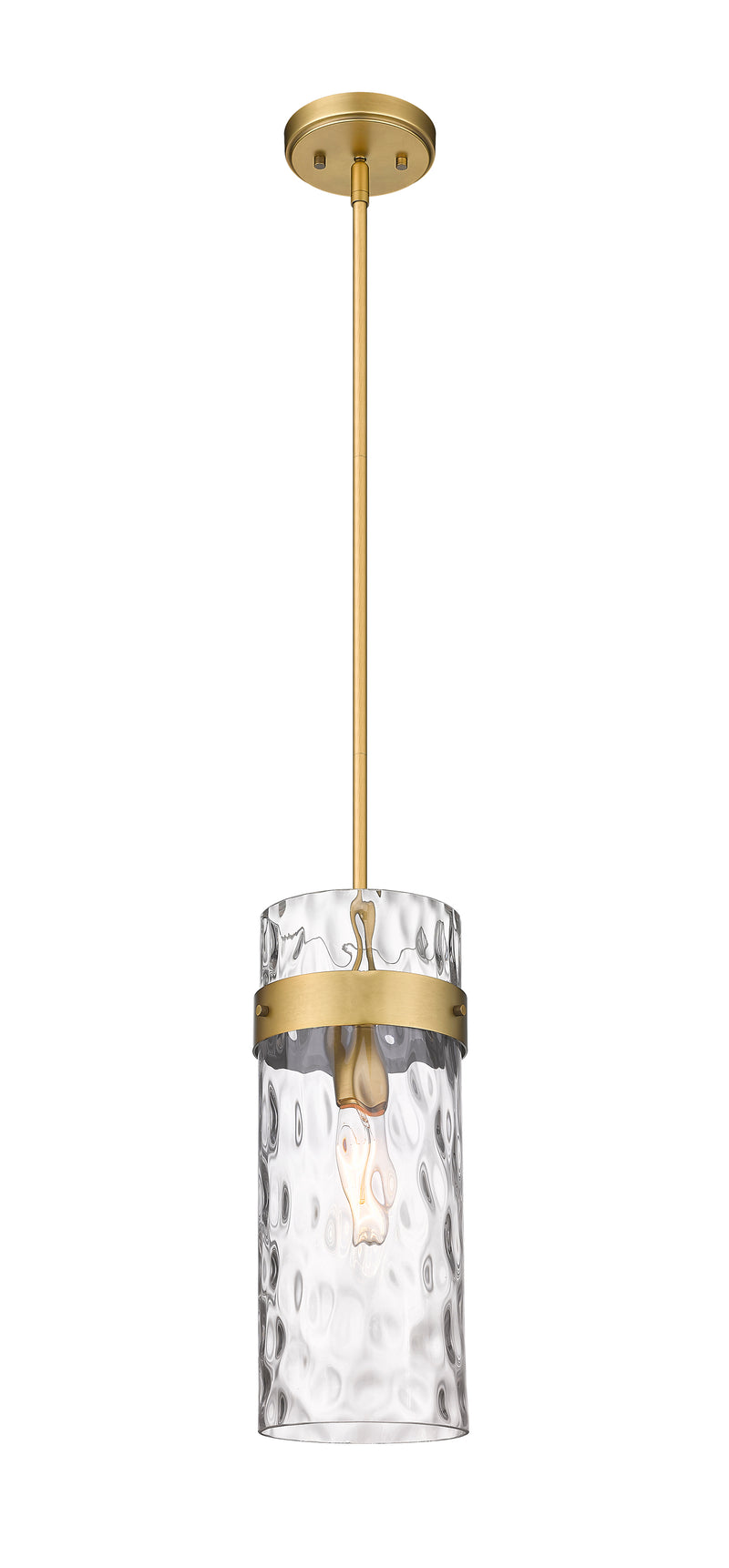 Fontaine 1 Light 6.5" Pendant in Rubbed Brass
