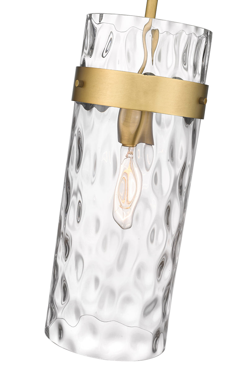 Fontaine 1 Light 6.5" Pendant in Rubbed Brass