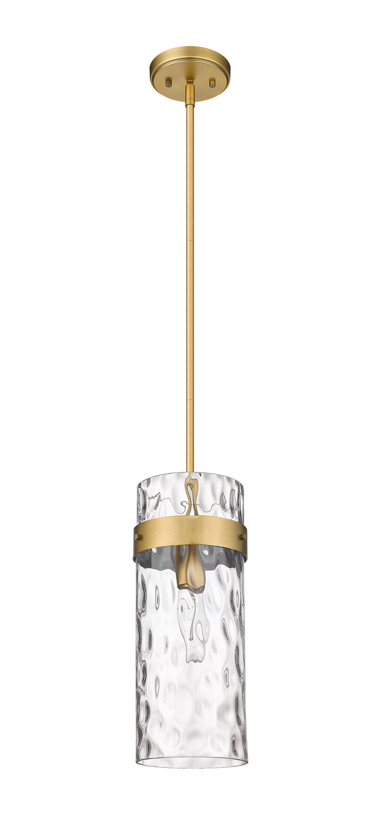 Fontaine 1 Light 6.5" Pendant in Rubbed Brass