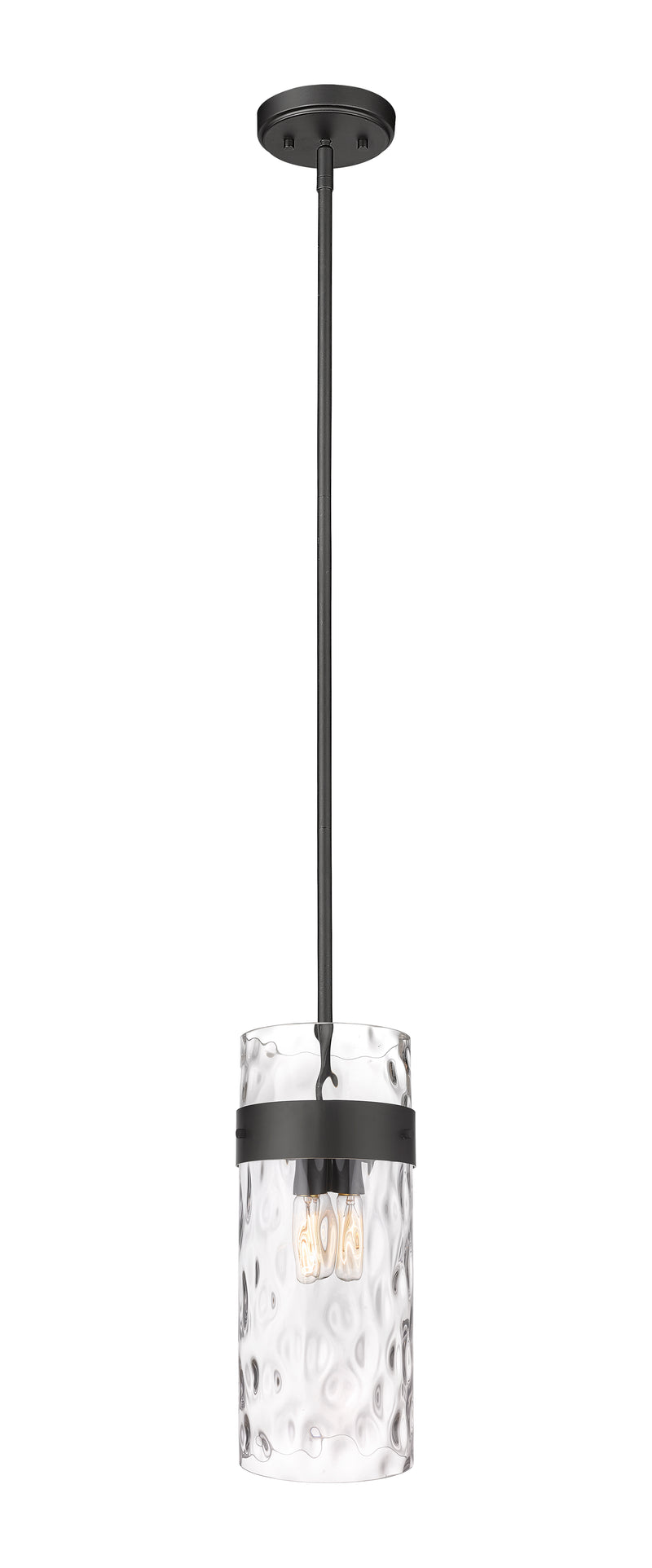 Fontaine 3 Light 9" Pendant in Matte Black