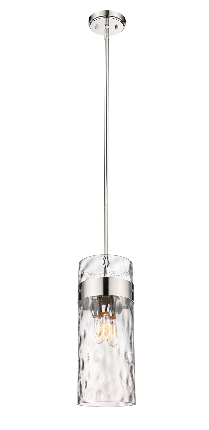 Fontaine 3 Light 9" Pendant in Polished Nickel