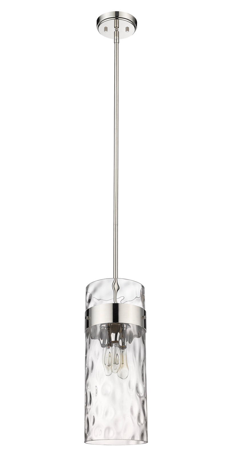 Fontaine 3 Light 9" Pendant in Polished Nickel