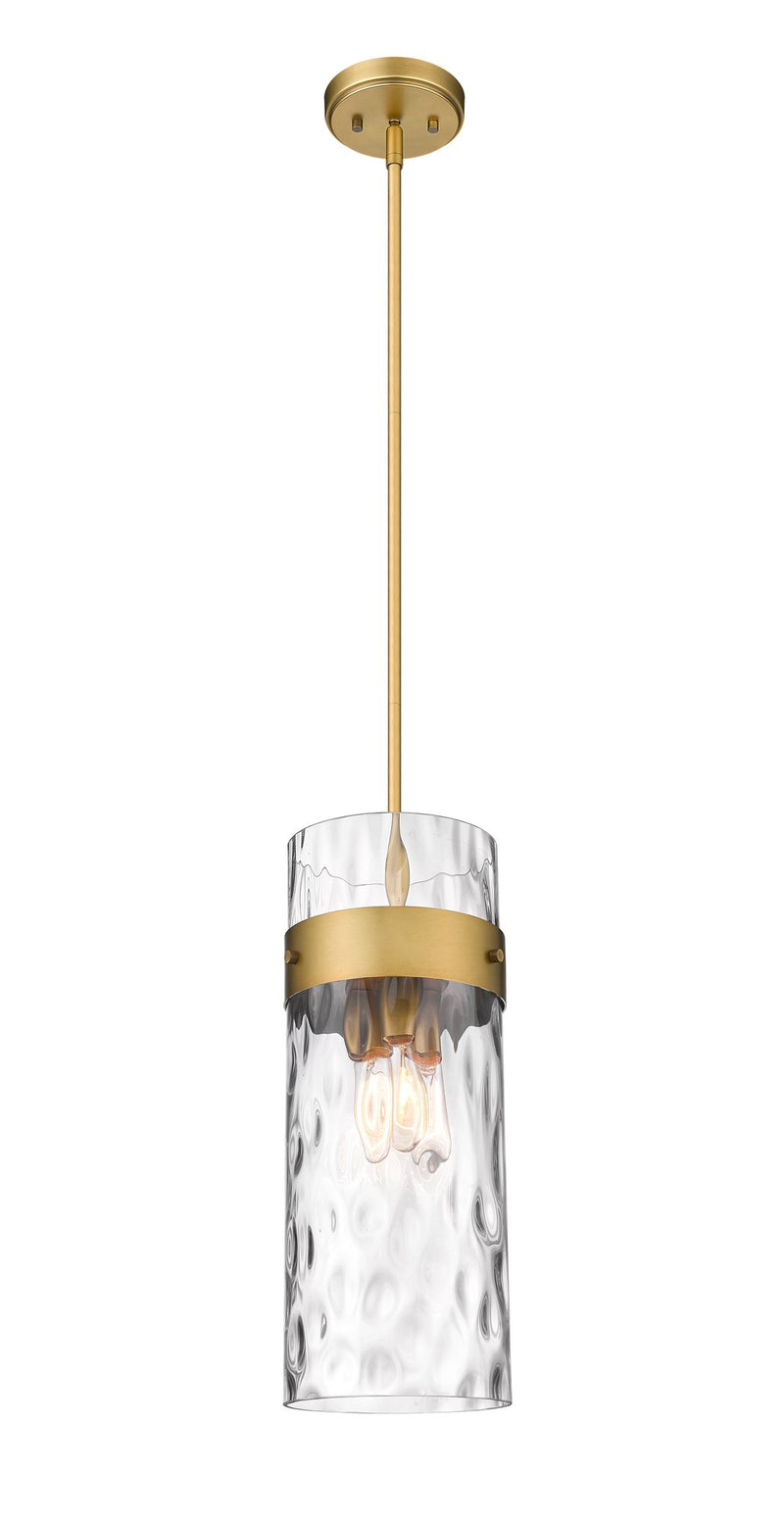 Fontaine 3 Light 9" Pendant in Rubbed Brass