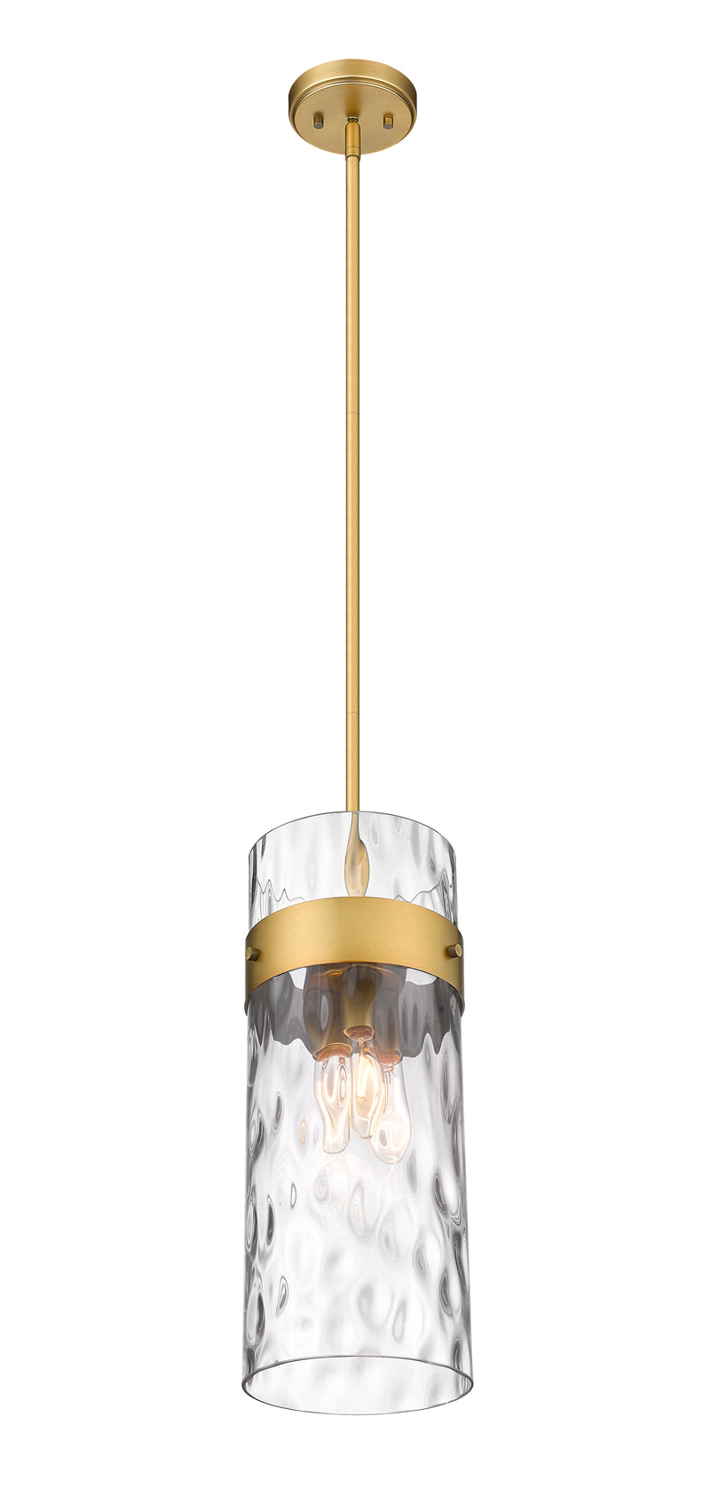 Fontaine 3 Light 9" Pendant in Rubbed Brass