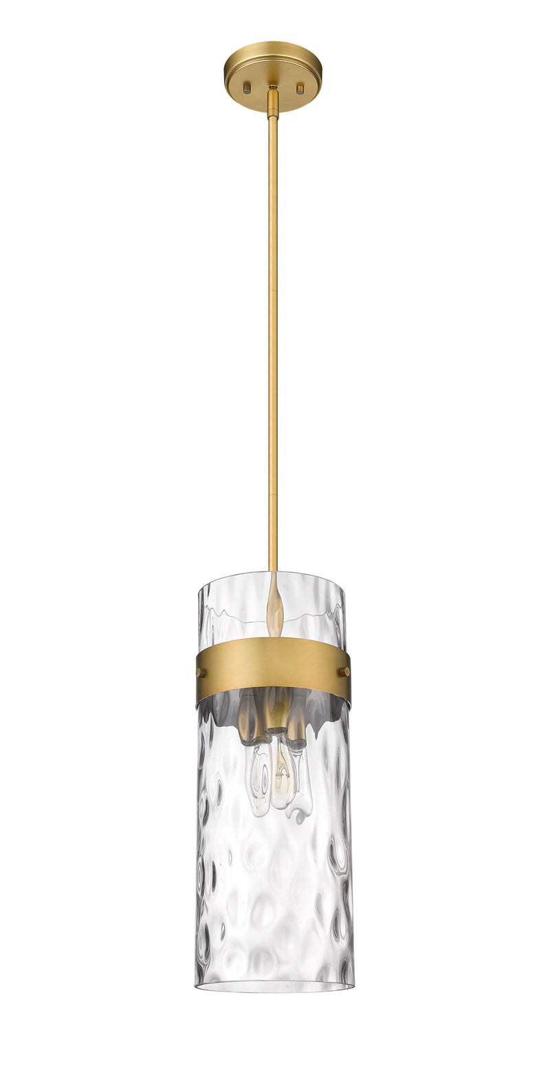 Fontaine 3 Light 9" Pendant in Rubbed Brass