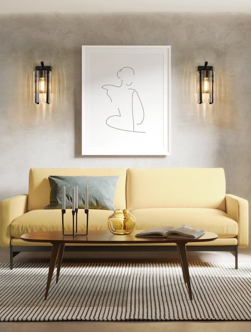 Alverton 1 Light 5.25" Wall Sconce in Matte Black in a room setting