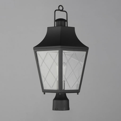 Storybook 1 Light Outdoor Post Lantern in Black