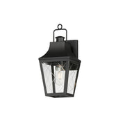 Storybook 1 Light Small Outdoor Wall Sconce in Black