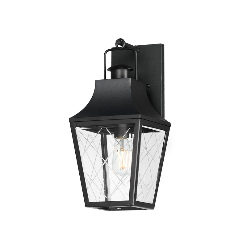 Storybook 1 Light Outdoor Wall Sconce in Black