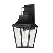 Storybook 1 Light Large Outdoor Wall Sconce in Black