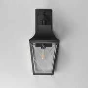 Storybook 1 Light Large Outdoor Wall Sconce in Black