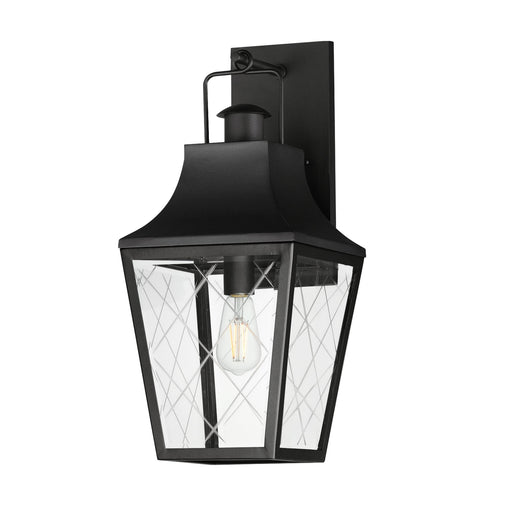 Storybook 1 Light Large Outdoor Wall Sconce in Black