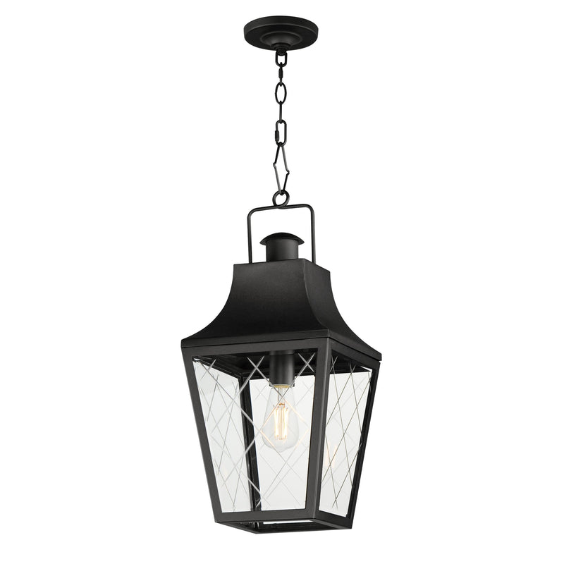 Storybook 1 Light Outdoor Pendant in Black