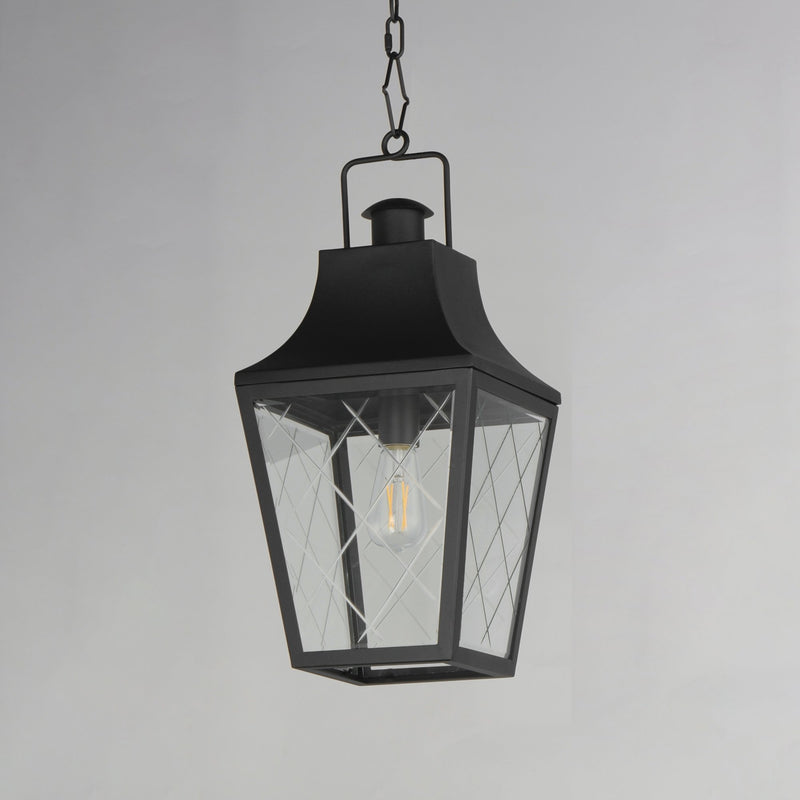 Storybook 1 Light Outdoor Pendant in Black