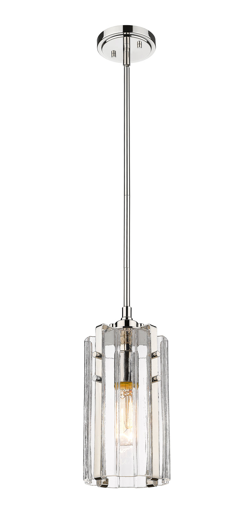 Alverton 1 Light 5.5" Pendant in Polished Nickel
