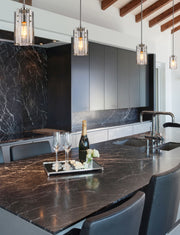 Alverton 1 Light 5.5" Pendant in Polished Nickel in a room setting
