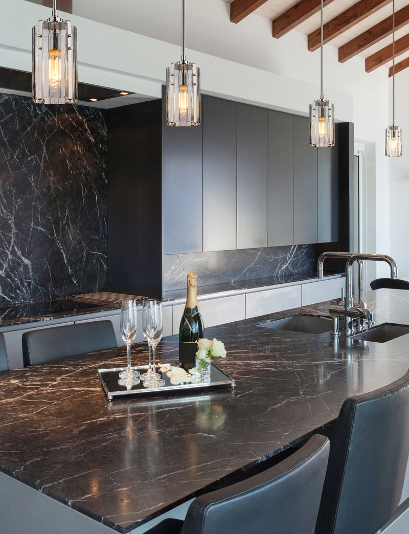 Alverton 1 Light 5.5" Pendant in Polished Nickel in a room setting