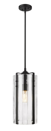 Alverton 1 Light 8" Pendant in Matte Black