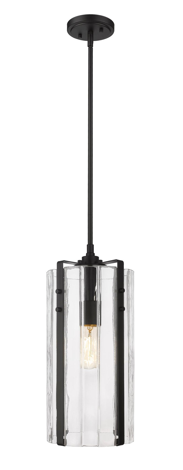 Alverton 1 Light 8" Pendant in Matte Black