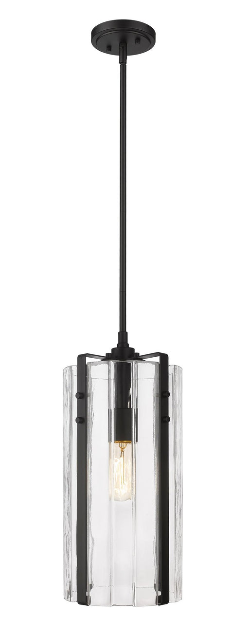 Alverton 1 Light 8" Pendant in Matte Black
