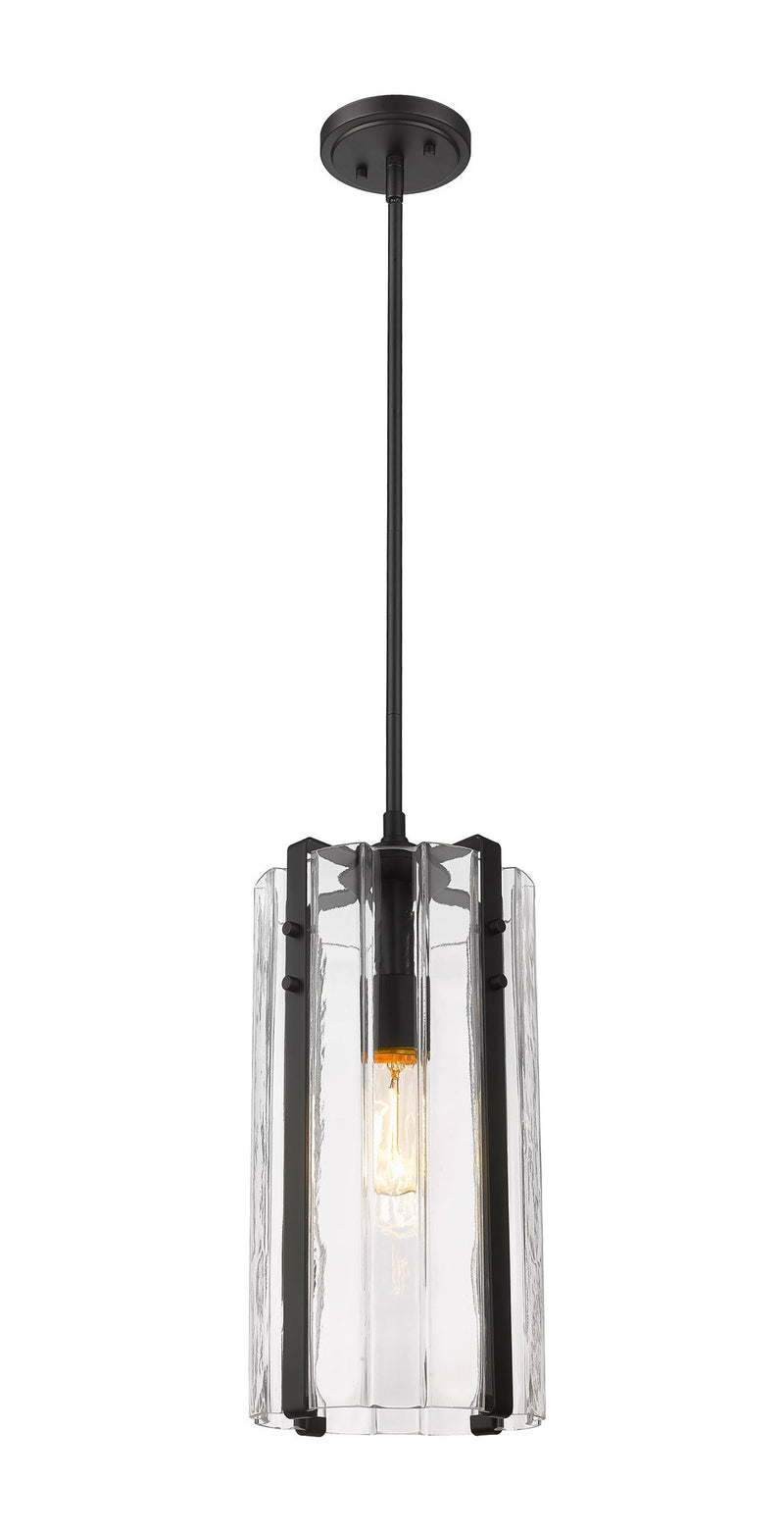 Alverton 1 Light 8" Pendant in Matte Black