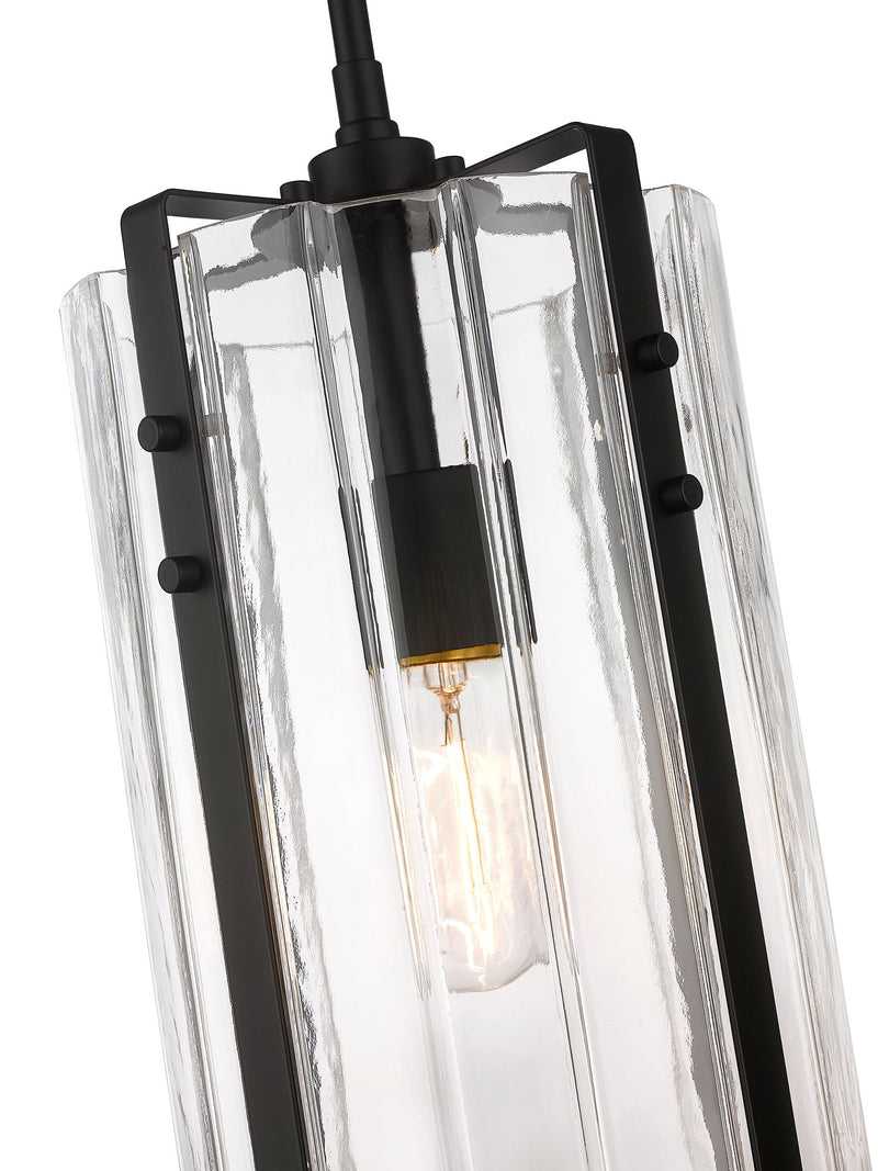 Alverton 1 Light 8" Pendant in Matte Black