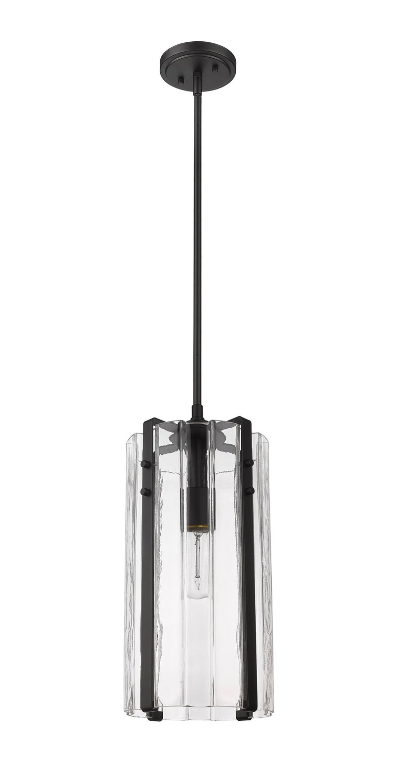 Alverton 1 Light 8" Pendant in Matte Black