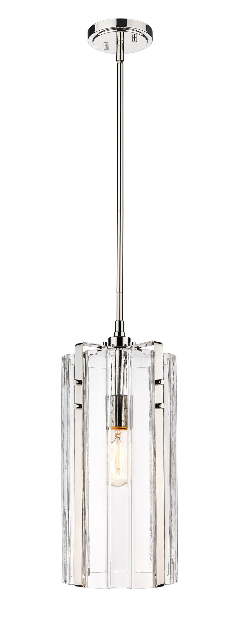 Alverton 1 Light 8" Pendant in Polished Nickel