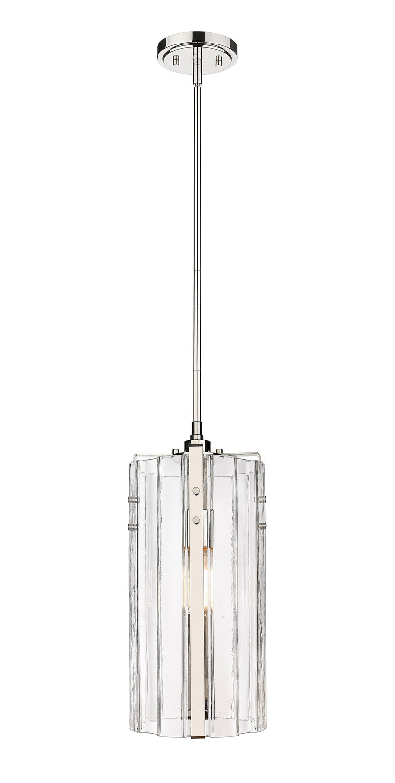 Alverton 1 Light 8" Pendant in Polished Nickel