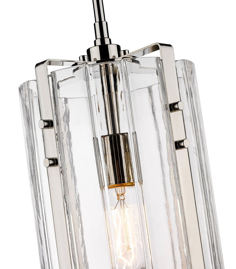 Alverton 1 Light 8" Pendant in Polished Nickel