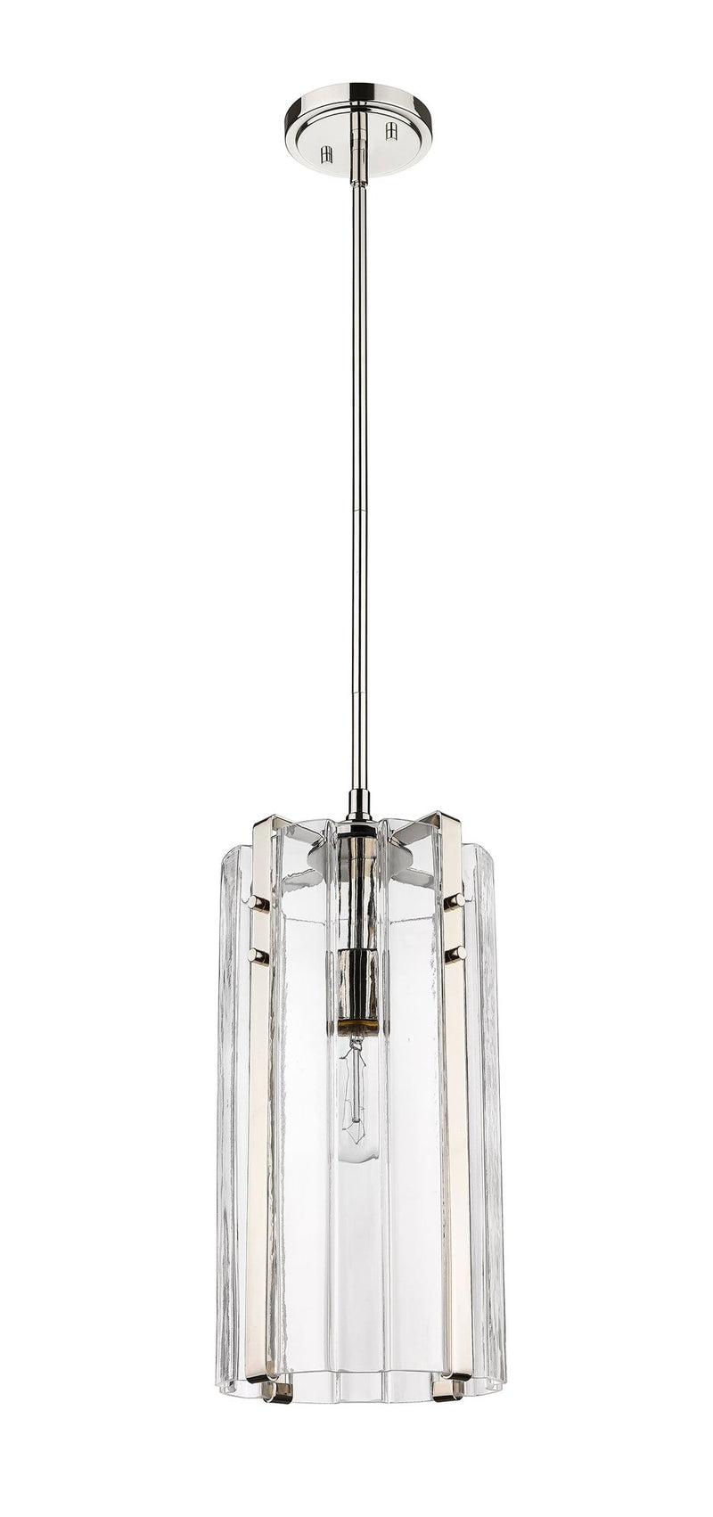 Alverton 1 Light 8" Pendant in Polished Nickel