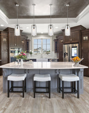 Alverton 1 Light 8" Pendant in Polished Nickel in a room setting