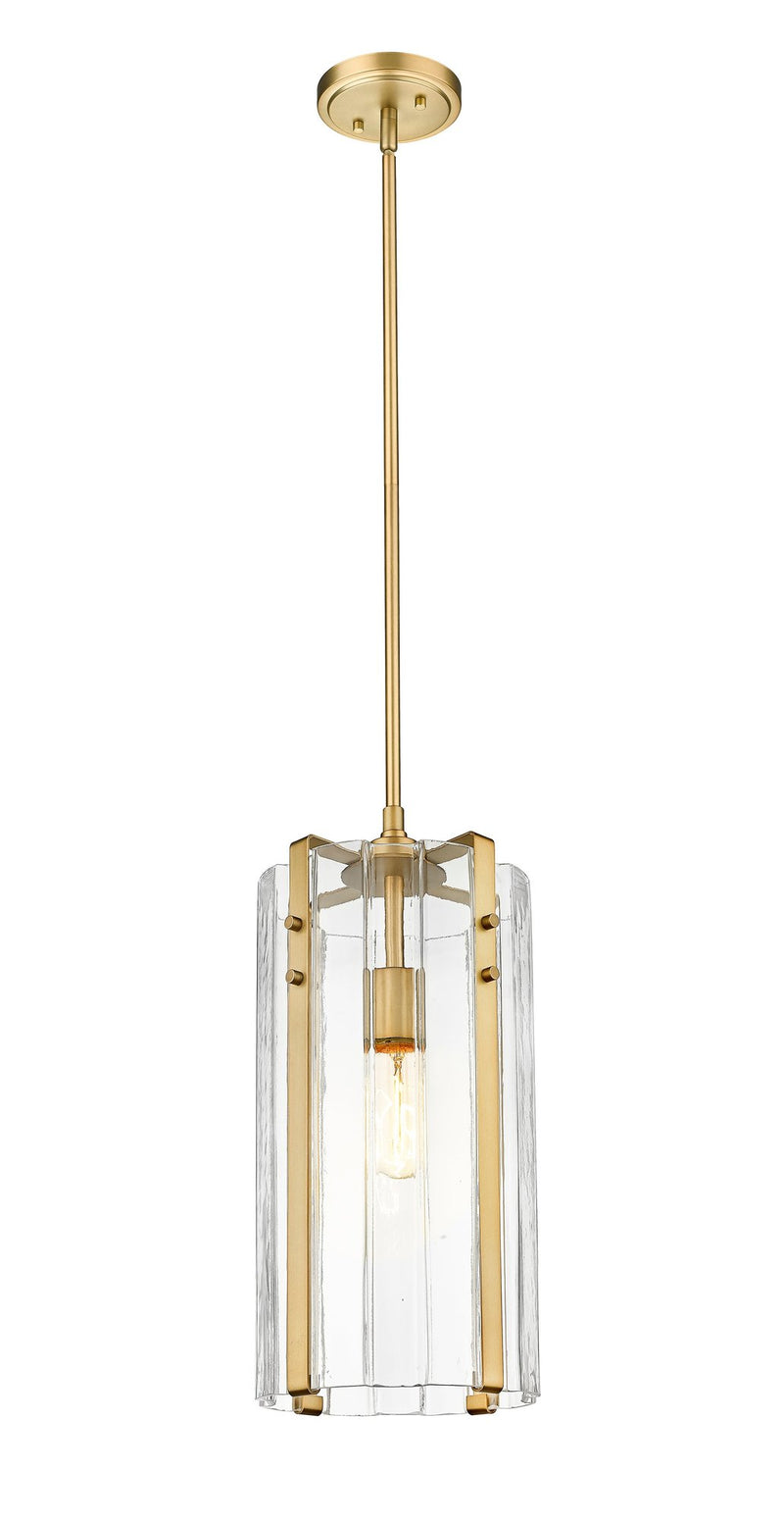 Alverton 1 Light 8" Pendant in Rubbed Brass